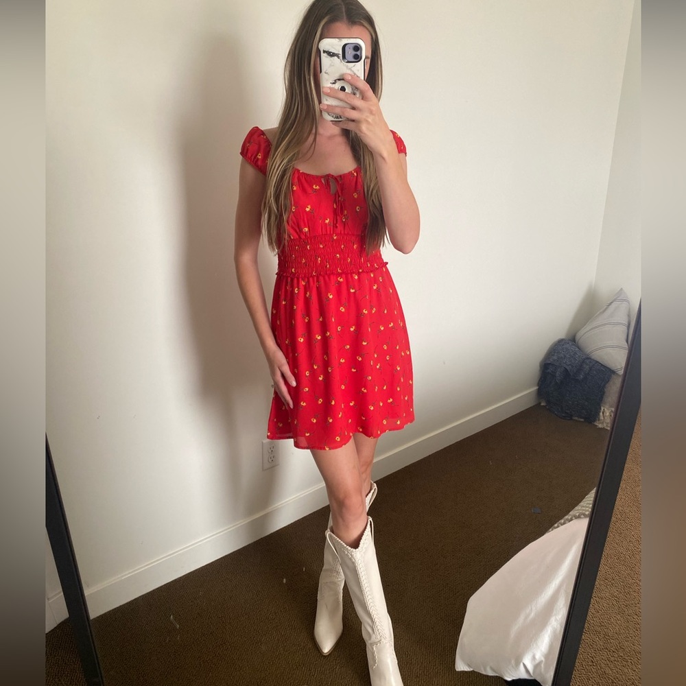 ROW•A Red Floral Dress